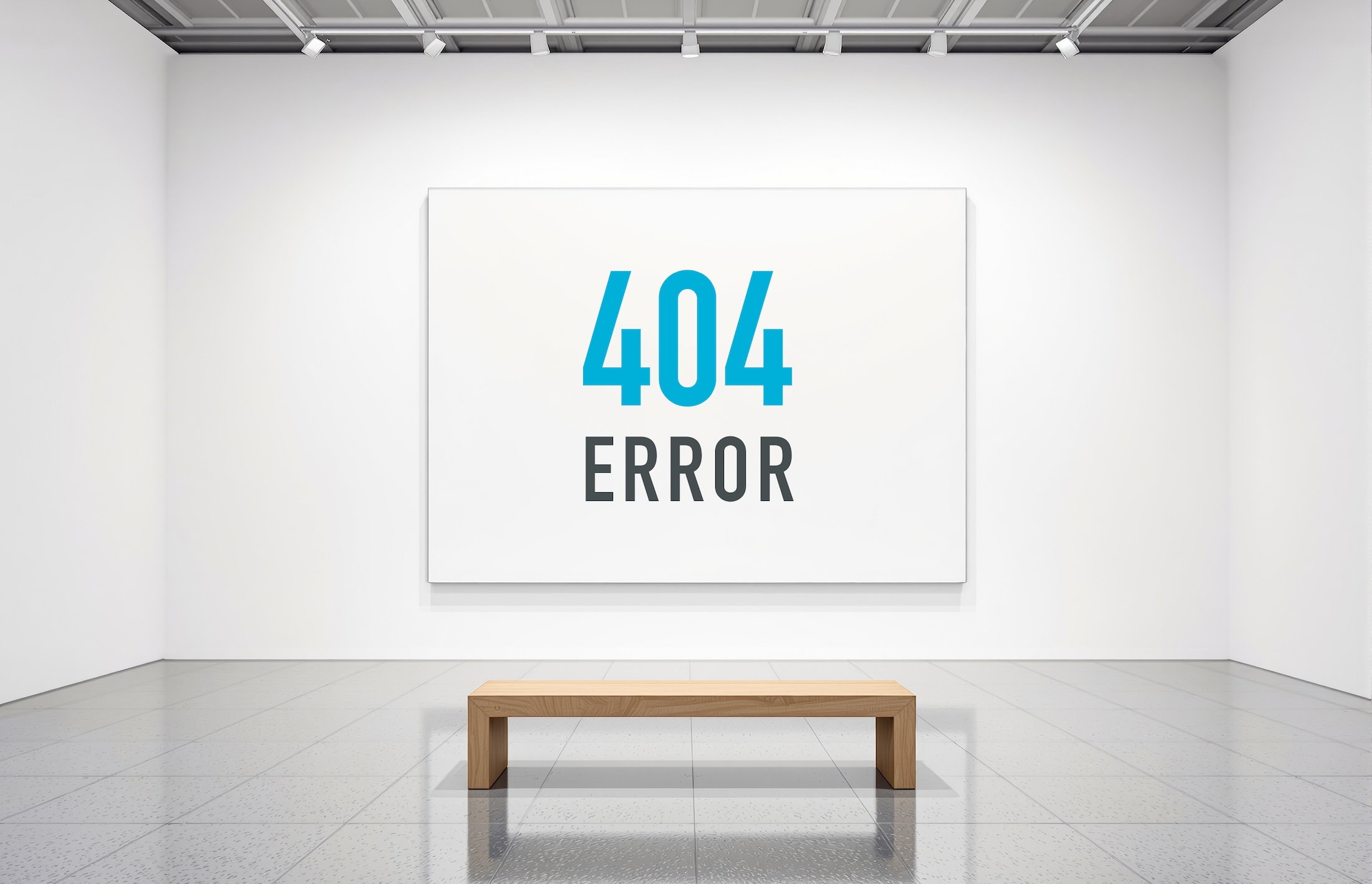 A picture with a 404 error text