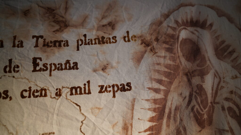 a painting on linen with natural ink