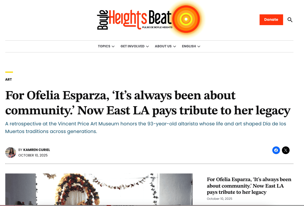For Ofelia Esparza, ‘It’s always been about community.’ Now East LA pays tribute to her legacy