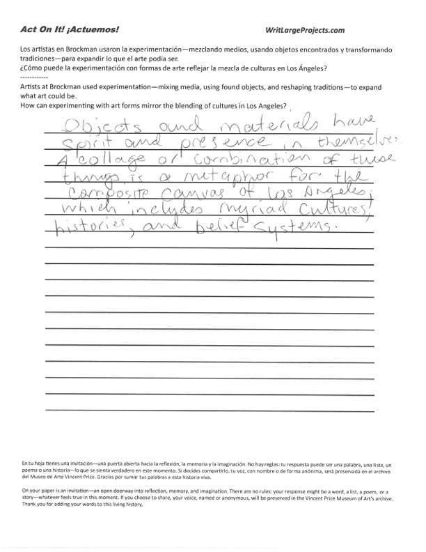 a photograph of a poem on a lined sheet of paper